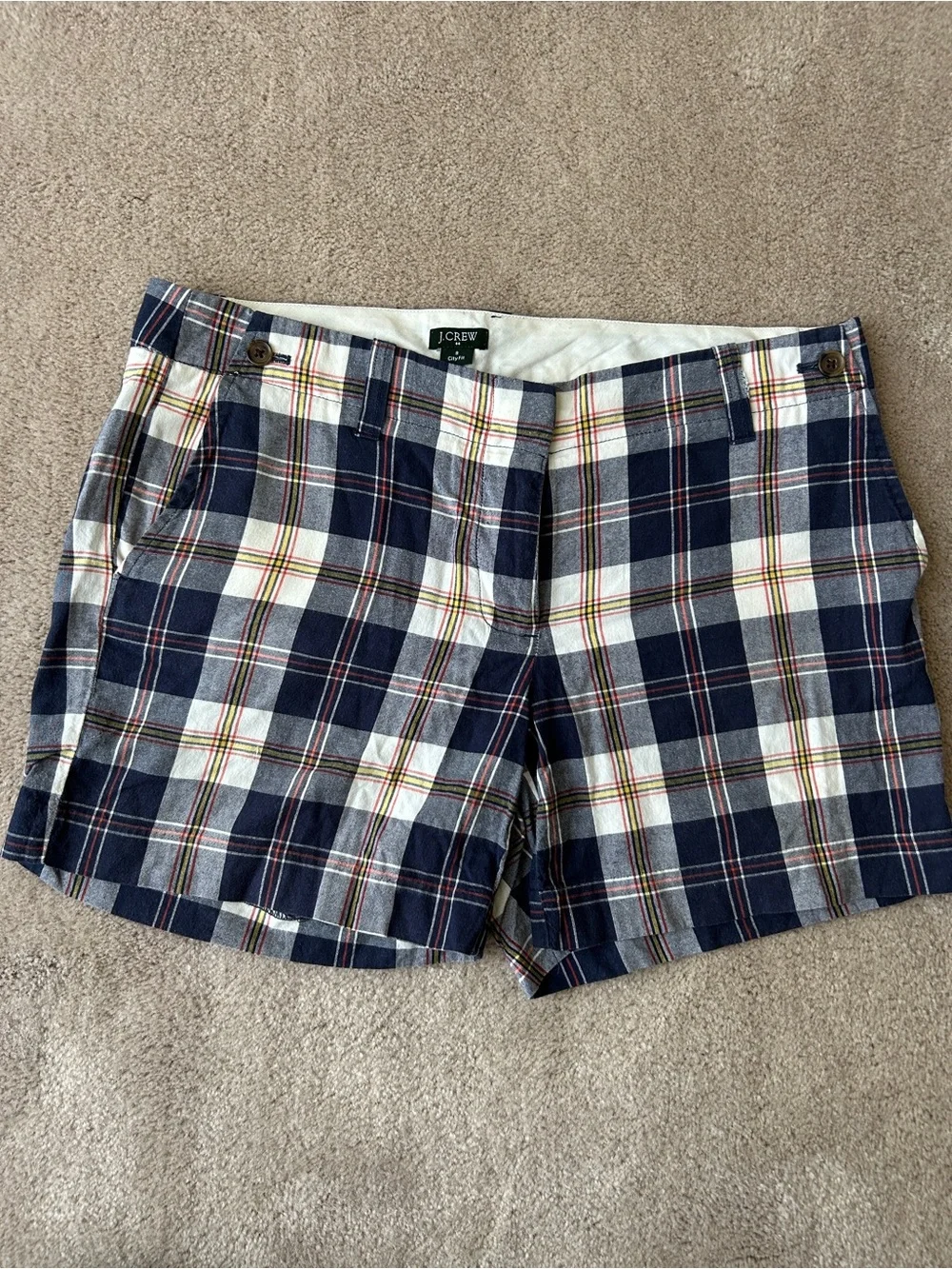 J. Crew Size 8 Navy Plaid Women’s Shorts